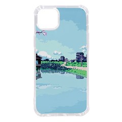 Japanese Themed Pixel Art The Urban And Rural Side Of Japan iPhone 14 Plus TPU UV Print Case