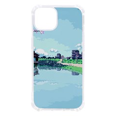 Japanese Themed Pixel Art The Urban And Rural Side Of Japan iPhone 13 TPU UV Print Case