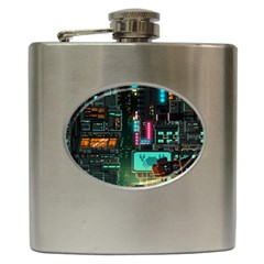 Video Game Pixel Art Hip Flask (6 Oz)