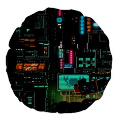 Video Game Pixel Art Large 18  Premium Round Cushions