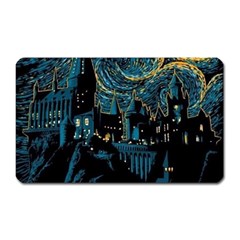 Hogwarts Starry Night Van Gogh Magnet (rectangular) by Sarkoni