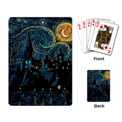 Hogwarts Starry Night Van Gogh Playing Cards Single Design (rectangle)