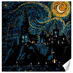 Hogwarts Starry Night Van Gogh Canvas 16  X 16 