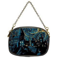 Hogwarts Starry Night Van Gogh Chain Purse (one Side)