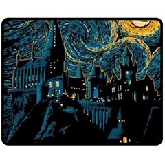 Hogwarts Starry Night Van Gogh Fleece Blanket (medium)
