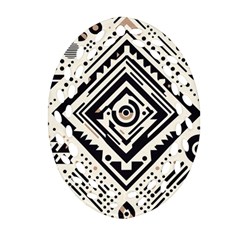 Tribal Pattern Oval Filigree Ornament (two Sides) by Sobalvarro