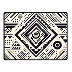 Tribal Pattern Two Sides Fleece Blanket (small) by Sobalvarro