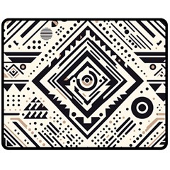 Tribal Pattern Two Sides Fleece Blanket (medium) by Sobalvarro