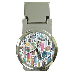 City Pattern Pixel Art Japan Money Clip Watches