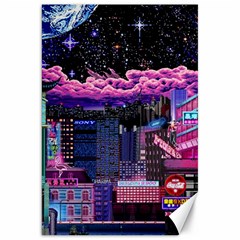 Retro City Pixel Canvas 20  X 30 