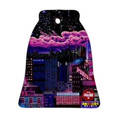 Retro City Pixel Bell Ornament (two Sides)