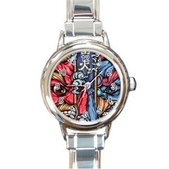 Japan Art Aesthetic Round Italian Charm Watch