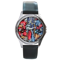 Japan Art Aesthetic Round Metal Watch