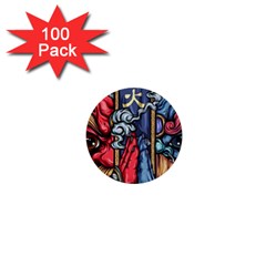 Japan Art Aesthetic 1  Mini Buttons (100 pack) 