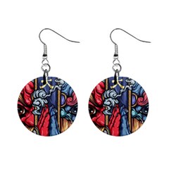 Japan Art Aesthetic Mini Button Earrings