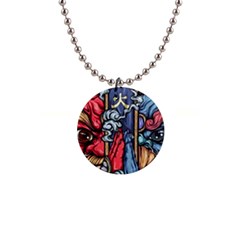 Japan Art Aesthetic 1  Button Necklace