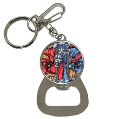 Japan Art Aesthetic Bottle Opener Key Chain