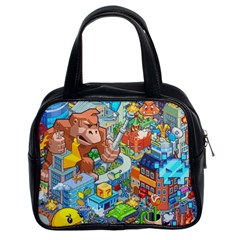 Pixel Art Retro Video Game Classic Handbag (two Sides)