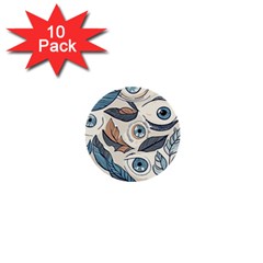 Eyes Pattern 1  Mini Buttons (10 Pack)  by Valentinaart