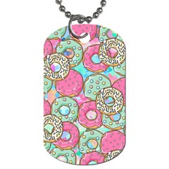 Donut Pattern Texture Colorful Sweet Dog Tag (two Sides) by Grandong