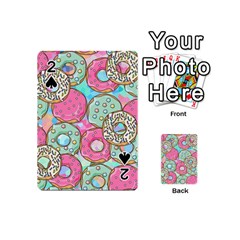 Donut Pattern Texture Colorful Sweet Playing Cards 54 Designs (mini) by Grandong