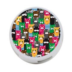 Cats Funny Colorful Pattern Texture 4-port Usb Hub (one Side) by Grandong