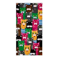 Cats Funny Colorful Pattern Texture Shower Curtain 36  X 72  (stall)  by Grandong