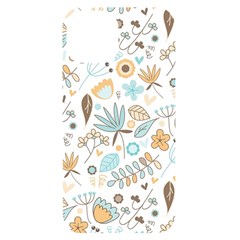 Pattern Flower Leaves, Iphone 14 Black Uv Print Case