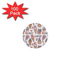 Love Pattern Texture 1  Mini Buttons (100 pack) 