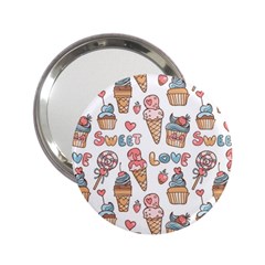 Love Pattern Texture 2.25  Handbag Mirrors