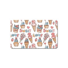 Love Pattern Texture Magnet (Name Card)