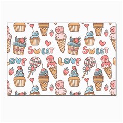 Love Pattern Texture Postcard 4 x 6  (Pkg of 10)