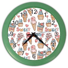 Love Pattern Texture Color Wall Clock by Grandong