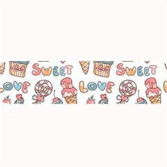 Love Pattern Texture Large Bar Mat