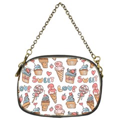 Love Pattern Texture Chain Purse (One Side)