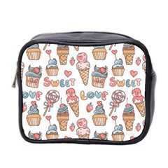 Love Pattern Texture Mini Toiletries Bag (Two Sides)