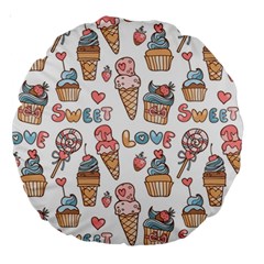 Love Pattern Texture Large 18  Premium Round Cushions