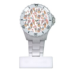 Love Pattern Texture Plastic Nurses Watch