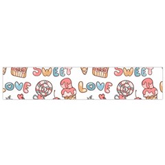 Love Pattern Texture Small Premium Plush Fleece Scarf