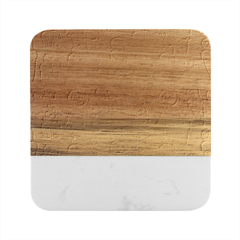 Love Pattern Texture Marble Wood Coaster (Square)