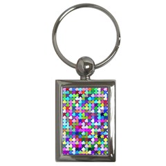 Texture Colorful Abstract Pattern Key Chain (rectangle) by Grandong
