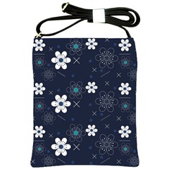 Flower Pattern Texture Shoulder Sling Bag