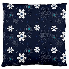 Flower Pattern Texture Standard Premium Plush Fleece Cushion Case (One Side)