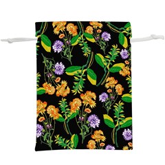 Flower Pattern Art Floral Texture Lightweight Drawstring Pouch (XL)