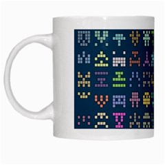 Procedural Generation Digital Art Pattern White Mug by Grandong