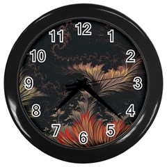 Fractal Digital Art Pattern Wall Clock (black) by Grandong