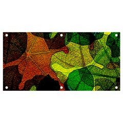 Colorful Autumn Leaves Texture Abstract Pattern Banner And Sign 4  X 2  by Grandong