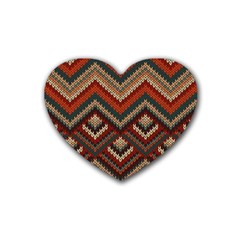 Pattern Knitting Texture Rubber Heart Coaster (4 Pack)