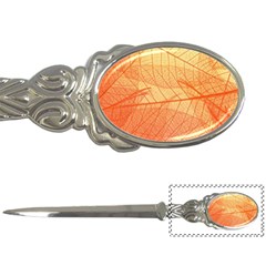 Abstract Texture Of Colorful Bright Pattern Transparent Leaves Orange And Yellow Color Letter Opener by Grandong