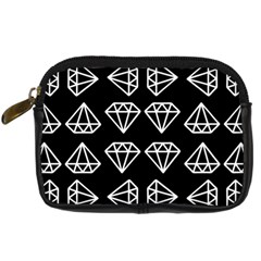 Black Diamond Pattern Digital Camera Leather Case
